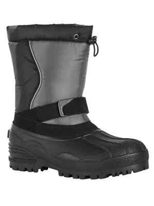 Botas de Invierno Para Hombre EE. UU. 7 Suela de Goma Aislada Nylon Superior George Negro - Imagen 1 de 4