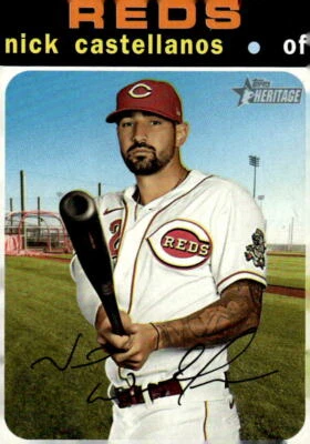 2020 Topps Heritage #555 Nick Castellanos - Image 1 of 2