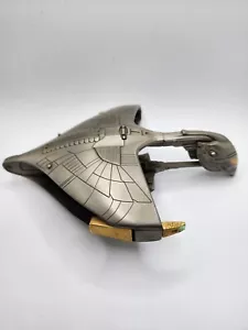 1992 The Franklin Mint Star Trek Next Gen "ROMULAN WAR BIRD" Pewter Space Ship - Picture 1 of 9