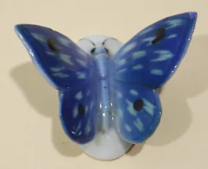 Beautiful Small Blue ENS Porcelain Butterfly 2.5x 3.5x 4.5cm Collectable - Picture 1 of 6