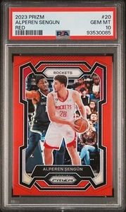 Panini Prizm Alperen Sengun 2023 rojo Prizm/299 PSA 10 GEMAS COMO NUEVO #20 LOW POP 4 - Imagen 1 de 2
