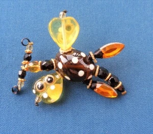 Orna Lalo Treasures Signed Estate Vintage Lapel Pin Brooch Bug Israeli Artist - Picture 1 of 4