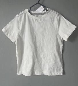 Gymboree Toddler Boys Solid White 100% Cotton Crew Neck Short Sleeve Shirt 3T - Picture 1 of 3