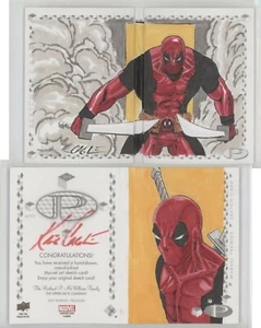 Tarjeta de boceto de doble panel Marvel Premier 2017 Cagle Deadpool - Imagen 1 de 1