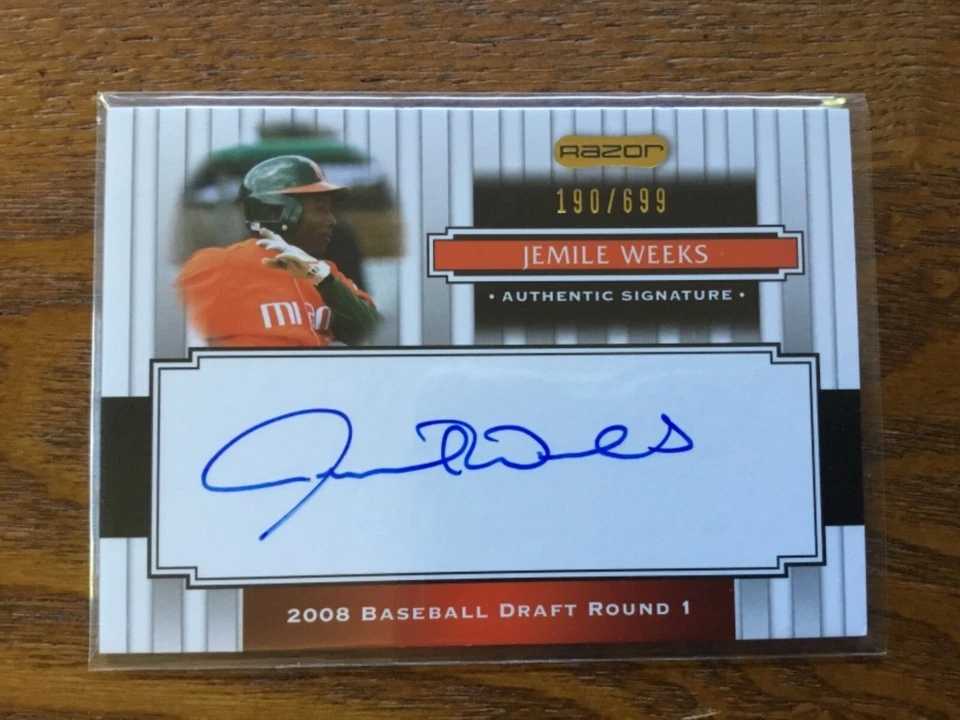 2008 Razor Signature Series #112 Jemile Weeks Autograph 190/699 - Image 1 of 2