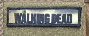 1x4 Walking Dead Logo Morale Patch Tactical Military Army Badge Hook Flag - Picture 1 of 12