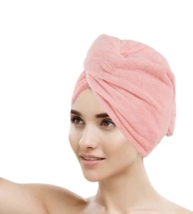 3PCS Rapid Fast Drying Hair Absorbent Towel Turban Wrap Soft Shower Bath Cap Hat - Picture 1 of 5