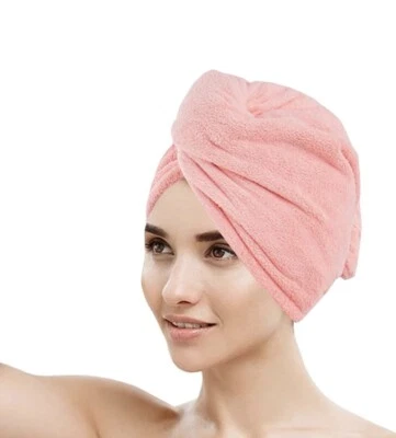 3PCS Rapid Fast Drying Hair Absorbent Towel Turban Wrap Soft Shower Bath Cap Hat - Image 1 of 4