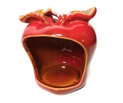 Fregadero de cocina de campo con soporte para esponja de manzana cerámica hojas rojas apertura amplia Foto 1 de 4