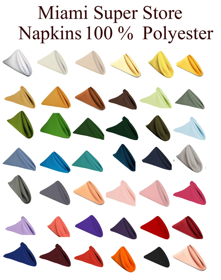 Napkins 17x17  Multiple colors Available Package 5ct or 20ct - Image 1 of 1