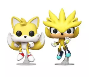 Funko Pop! Sonic the Hedgehog Super Tails y Super Silver Paquete de 2 Exclusivo - Imagen 1 de 5