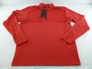 NEW Men's Adidas ClimaLite Light Weight 1/4 Zip Pullover Jacket, Small, Red - Picture 1 of 8