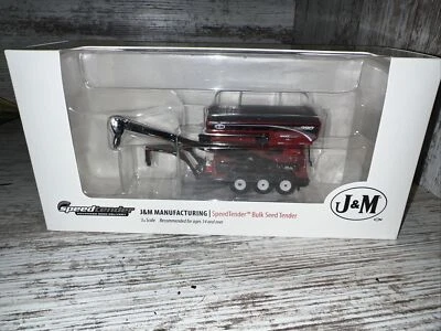 1/64 Scale J&M LC 390 Bulk Seed Tender Tri-axle Red Speed Tender LC Series - Image 1 of 4