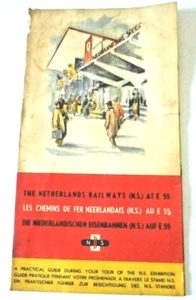 Exposición NETHERLANDS RAILWAY - década de 1950 -N.S. GUÍA DE TRENES -E 55 folleto mapa de exposición - Imagen 1 de 6