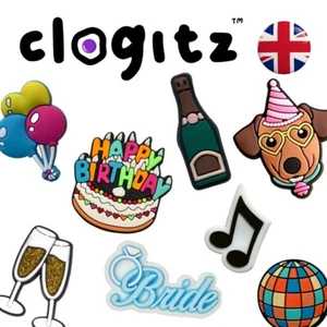 Celebration Birthday Wedding Party ππππΎ Shoe Charms 4 Clogs CLOGITZ UK π¬π§ - Picture 1 of 22