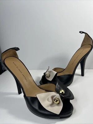 MARC BY MARC JACOBS  Black Bow Peep Toe Brad New - No Ankle Straps - Image 1 of 4