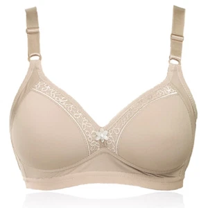 Large Band Wireless Bra Womens Bras Slightly Padded Sexy Lingerie Brassiere AABC - Picture 1 of 17