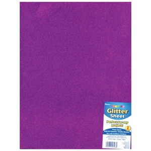 Darice Glitter Foam Sheet Purple 2mm thick 9 X 12 Inches - Picture 1 of 1