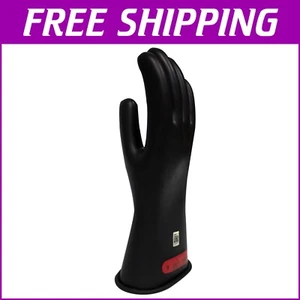 Class 0 Black Rubber Insulating Gloves, 1000V AC/1500V DC - Arc Flash Protection - Picture 1 of 4