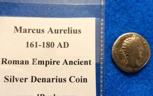 161-180 AD Marcus Aurelius Ancient Roman Silver Denarius Coin 2.7 grams, 18mm๐ - Picture 1 of 5