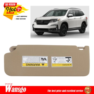 For Honda Pilot 17-21 & Ridgeline 18-20 Sun Visor RH Beige Plastic W/lighted New - Image 1 of 4