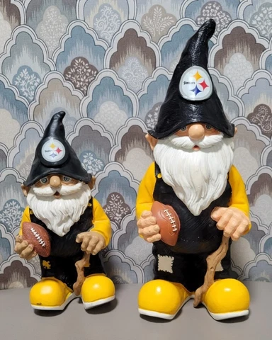 Lot of 2 PITTSBURGH STEELERS NFL Team Gnomes Forever Collectible NFL Cover