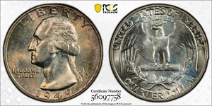 PCGS MS67 1949-D Washington Quarter - Picture 1 of 3