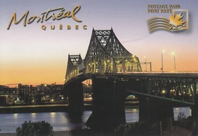 CANADA UX 120 - MTL 536 - PREPAID POSTCARD TM ON BACK CARTIER BRIDGE MONTREAL TM - Image 1 of 3