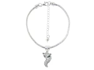 Chaîne cheville cheville en cristal Vixen Euro femme chaude cerf cocu style de vie boue argent - Photo 1/2