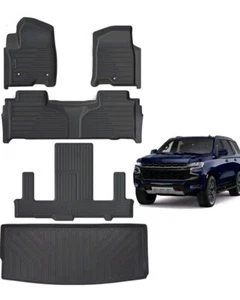 Floor Mats & Trunk Mat for Chevrolet Tahoe 2021-2024 (Only Fit 7 Seats)-2nd Row  - Picture 1 of 7