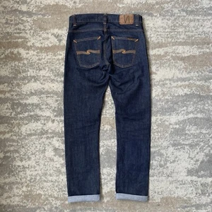 Nudie Jeans Herren Selvedge Denim Indigo W30 L32 Grim Tim Dry Japan Straight Slim - Bild 1 von 16