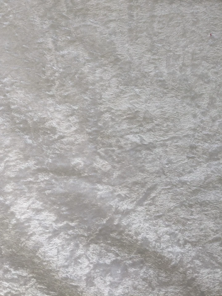 1 jarda branca - tecido de veludo esmagado 60" largura largura elástica largura sábio - Imagem 1 de 3