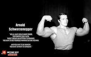 Arnold Schwarzenegger Conquer bodybuilding gym Workouts poster Choose your Size - Imagen 1 de 1