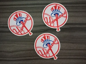 3pcs New York Yankees Baseball Sport Patch Iron-on Embroidered Sew on Cloth Hat - Picture 1 of 5