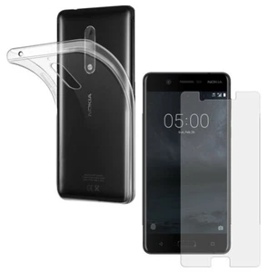 For NOKIA 5 CLEAR CASE + TEMPERED GLASS SCREEN PROTECTOR SHOCKPROOF COVER V - Picture 1 of 12