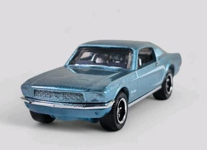 1968 FORD MUSTANG FASTBACK Diorama Collectible DieCast Model Car 1:64 Blue LOOSE - Picture 1 of 8