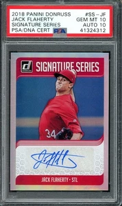 Panini Donruss 2018 #SS-JF Jack Flaherty Signature Series PSA 10 - Imagen 1 de 2