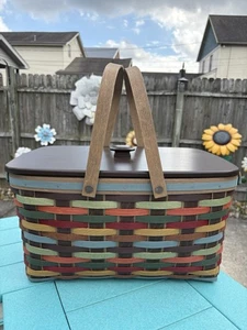 Longaberger 2012 autumn Woods large market basket - Picture 1 of 6