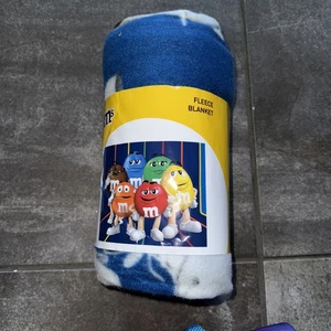 M&Ms World Fleece Throw Blanket Chocolate Candy 50” x 60” MMS Characters - Picture 1 of 3