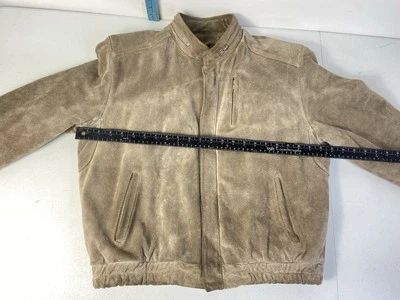 Jaqueta de couro Bermans camurça 40 vintage - Leia - Imagem 1 de 4