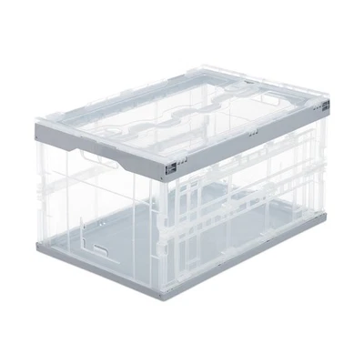 Transportbox Faltbox Aufbewahrungsbox Klappbox stapelbar transparent Klappkiste - Bild 1 von 4