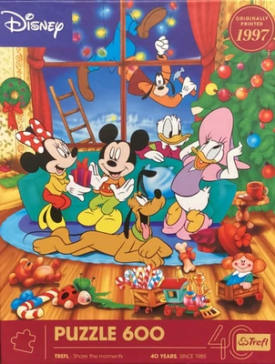 Trefl 600 pc Disney: Merry Christmas, Mickey & Friends 2025 Jigsaw Puzzle NIB - Image 1 of 3