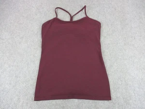 Lululemon Tank Top Womens Size 12 Burgundy Power Y Built-In Bra Athletic Yoga - Picture 1 of 10