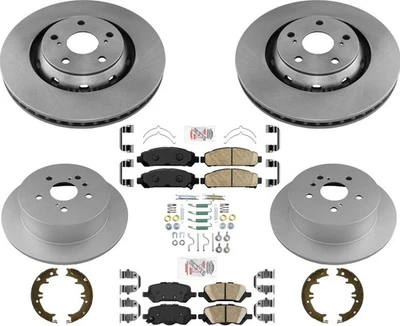 GEO Coated F R Disc Brake Rotors Ceramic Brake Pads For Toyota Venza 2009-2016 - Image 1 of 4