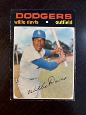 1971 TOPPS #585 WILLIE DAVIS LOS ANGELES DODGERS EX *Hot Corner Vintage* B - Image 1 of 2