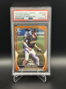 Jackson Merrill 2023 Bowman Chrome Prospects Orange Refractor PSA 9 MINT 17/25 - Bild 1 von 4