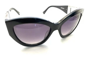 Brighton Tapestry Black Oversized Round Sunglasses Black Lens 57-18 140 Women - Picture 1 of 12