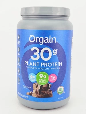 Orgain 30g proteína vegetal em pó chocolate 2,01 lb USDA orgânico BB9/26 - Imagem 1 de 4
