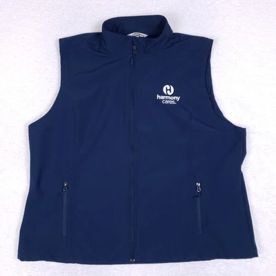 Chaleco polar Port Authority para damas 4XL azul marino Harmony Cares carcasa suave cremallera Foto 1 de 4