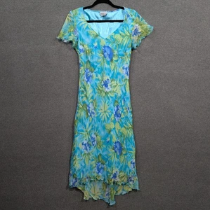 Vtg Robbie Bee Dress Womens 12 Ruffle Whimsical 90s Flowy Dainty Feminine Soft - Picture 1 of 12